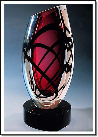 Burgundy Atomic Art Glass Award