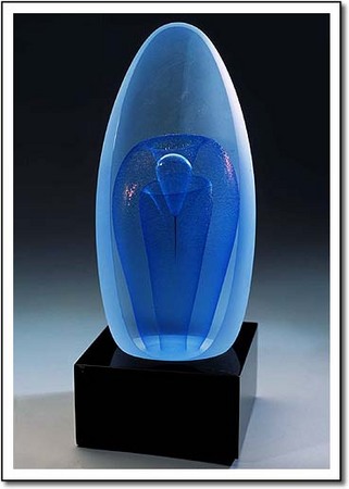 Rainbow Frost Fountain Art Glass Award
