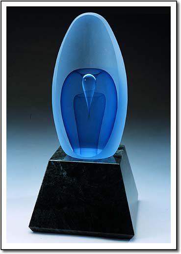 Blue Frost Fountain Art Glass Award