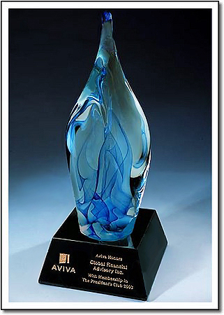 Blue Flame Art Glass Award