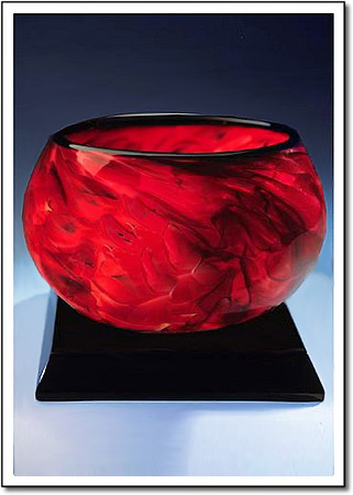 Rose Petal Bowl Art Glass Award