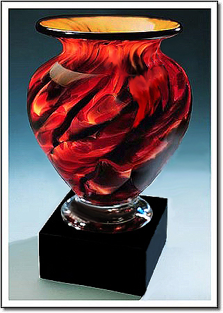 Swirling Ember Cauldron Art Glass Award