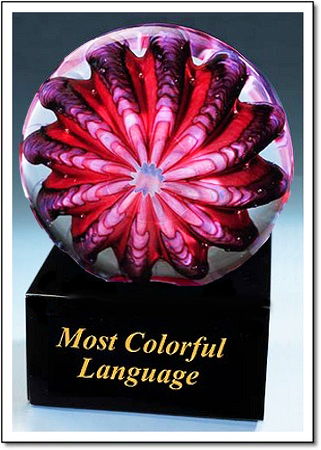 Most Colorful Language Art Glass Award