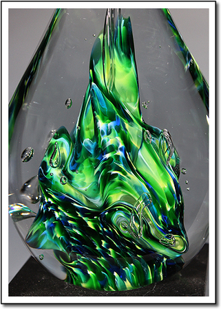 Forest Waterfall Art Glass Award