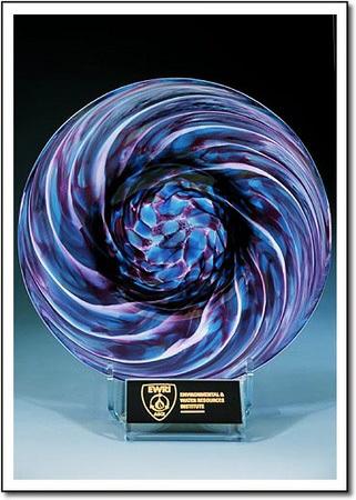 Lavender Whirlpool Art Glass Award