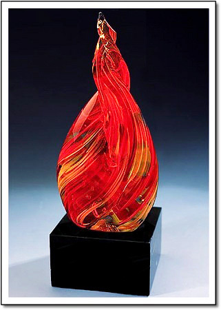 Crimson Flame Art Glass Award
