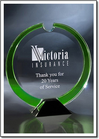 Emerald Wreath Art Glass Award