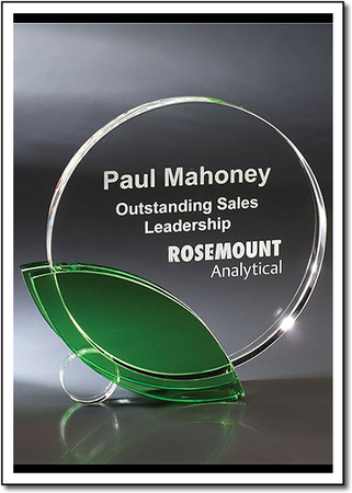Amazon Leaf Art Glass Award