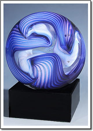 Lavender Blue Agate Art Glass Award