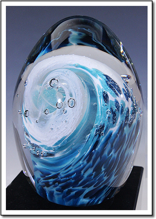 Tahitian Wave Art Glass Award