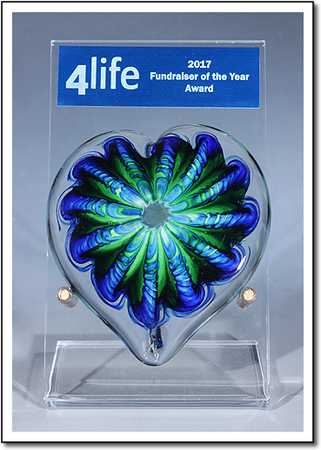 Sapphire Heart Art Glass Award